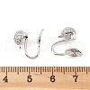 Brass Clip-on Earrings Findings KK-K371-27B-P-2