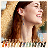 30Pcs 15 Styles Natural Mixed Stone Pendants PALLOY-PH01686-6