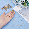   180Pcs 18 Styles Brass Linking Rings KK-PH0009-99-3