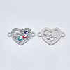 Silver Color Plated Alloy Links ENAM-S117-17-2