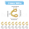 SUPERFINDINGS 200Pcs 2 Bag Brass Links FIND-FH0009-60B-2