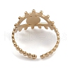 Ion Plating(IP) 304 Stainless Steel Eye Open Cuff Rings for Women RJEW-G285-76G-3