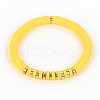 Handmade Polymer Clay Heishi Beads Stretch Bracelets BJEW-JB05303-02-1