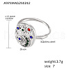 304 Stainless Steel & Cubic Zirconia Finger Rings for Women FS-WG99359-06-2