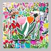 50Pcs Tulip Pattern Waterproof PVC Plastic Scrapbook Stickers STIC-PW0001-365-5