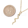 Snake Brass Micro Pave Cubic Zirconia Pendants Pendant Necklaces NJEW-JN05184-3