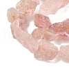Raw Rough Natural Strawberry Quartz Beads Strands G-M453-D04-4
