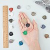 SUNNYCLUE 30Pcs 15 Colors Gemstone Pendants G-SC0001-39-3