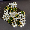 Alloy & Imitation Pearl & Oval Lampwork Beaded Long Necklaces for Women FS-WG23C77-01-2