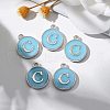 Platinum Plated Alloy Enamel Charms ENAM-S118-04C-P-5