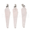 Natural Rose Quartz Pointed Pendants G-D089-01P-06-1