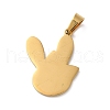 Ion Plating(IP) 304 Stainless Steel Pendants STAS-C079-07G-1