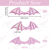 Demon Wing Rainbow Iridescent PU Leather Ornament Accessories DIY-WH0308-457D-2