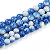 Transparent Baking Painted Glass Beads Strands DGLA-N009-8mm-07-2