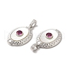 Brass Pave Cubic Zirconia Pendants KK-I703-08P-02-3