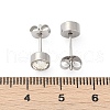 304 Stainless Steel Rhinestone Stud Earrings EJEW-Z089-04P-5