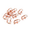 Brass Leverback Earring Findings KK-R071-07RG-1