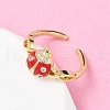 Brass Micro Pave Cubic Zirconia Cuff Rings RJEW-A069-07G-3