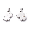 304 Stainless Steel Pet Pendants X-STAS-Z006-20P-2