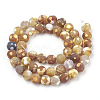 Dyed Natural Fire Crackle Agate Beads Strands G-T106-043-3