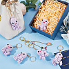 6Pcs Handmade Crochet Wool Octopus Keychains KEYC-NB00004-4