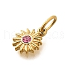 304 Stainless Steel Rhinestone Charms STAS-M109-02G-3