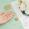 Unicraftale 60Pcs 2 Styles Brass Hoop Earrings Findings KK-UN0002-43-4