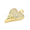 Brass Micro Pave Cubic Zirconia Pendants KK-U066-04B-G-2
