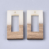 Resin & Walnut Wood Pendants RESI-S358-26G-2