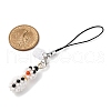 Christmas Snowman Glass Seed Beads Mobile Straps HJEW-MZ00294-01-3