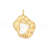 304 Stainless Steel Pave Natural White Shell Pendants STAS-L283-18G-1