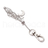 Moon Alloy Swivel Lobster Claw Clasps & Brass Cable Chains AJEW-JB01337-02-4