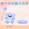 16Pcs 8 Colors Cartoon Bear Silicone Focal Beads JX699A-2