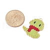 Handmade Glass Seed Beaded Snake Pendants PALLOY-MZ00614-4