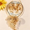 Flower Alloy Crystal Rhinestone Pendant Necklace & Stud Dangle Earring Sets FS-WG8D6F6-01-3