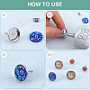 SOFPLATE 100Pcs Flat Round Stainless Steel Stud Earring Settings STAS-SP0001-61C-P-6