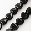 Dyed Natural Black Onyx Beads Strands X-G-R190-10-1