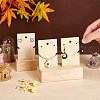   2 Sets 2 Style Rectangle Wooden Earring Card Display Stands EDIS-PH0001-41-3