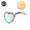 G23 Titanium & Imitation Opal L-Shaped Nose Rings WG62851-01-1