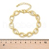 Brass Oval Link Chain Bracelets for Women Men BJEW-K273-10G-5