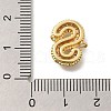 Brass Micro Pave Cubic Zirconia Letter Links KK-I717-04S-3