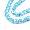 Electroplate Glass Beads Strands X-EGLA-N002-13-A06-3