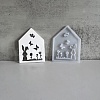 Easter Theme House with Butterfly & Rabbit Pattern DIY Silicone Table Lamp Molds SIMO-G008-01B-1