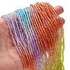 Transparent Painted Glass Beads Strands X1-DGLA-A034-T2mm-A12-2