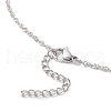 304 Stainless Steel Empty Macrame Pouch Pendant Singapore Chain Necklace Making NJEW-JN05280-5