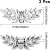 Fingerinspire 1Pair Alloy Rhinestone Shoe Buckle Clasps FIND-FG0001-18-2