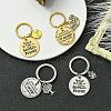 201 Stainless Steel & Alloy Enamel Keychain KEYC-YW00103-01-4