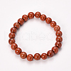 Natural Red Jasper Beaded Stretch Bracelets BJEW-Q692-19-8mm-1