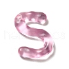 Transparent Resin Alphabet Pendants RESI-C028-02S-1