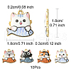 10Pcs Rack Plating Alloy Enamel Pendants FIND-FS0002-53B-4